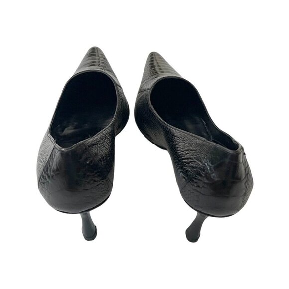 Gucci black pointed classic leather heels size 9B - Picture 4 of 7